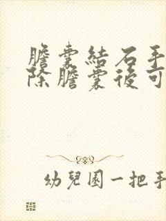 胆囊结石手术切除胆囊后可以吃什么