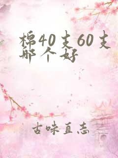 棉40支60支哪个好