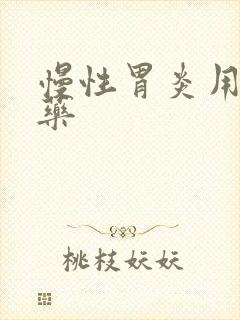 慢性胃炎用那些药