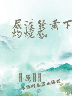 尿液发黄下体有灼烧感