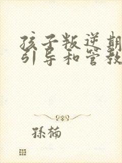 孩子叛逆期怎么引导和管教