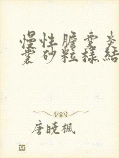 慢性胆囊炎伴胆囊砂粒样结石