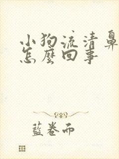 小狗流清鼻涕是怎么回事