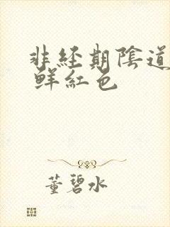 非经期阴道出血 鲜红色