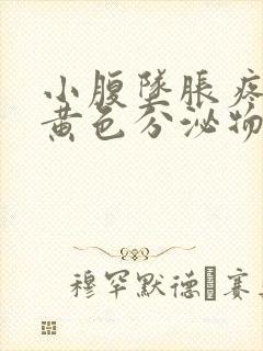 小腹坠胀疼痛有黄色分泌物