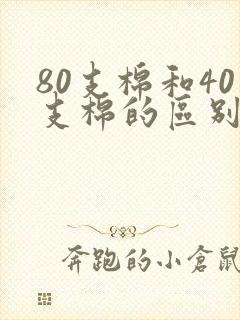 80支棉和40支棉的区别