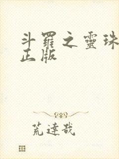 斗罗之灵珠神剑正版