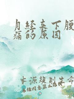 月经来下腹部隐痛的原因