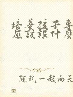 培养孩子专注力应该报什么兴趣班