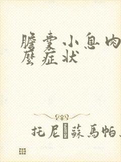 胆囊小息肉有什么症状