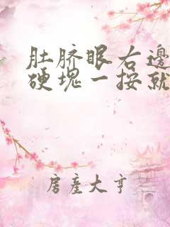 肚脐眼右边有个硬块一按就疼