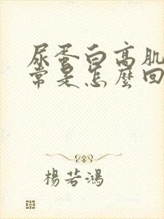 尿蛋白高肌酐正常是怎么回事