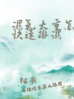 湿气太重怎么能快速排湿