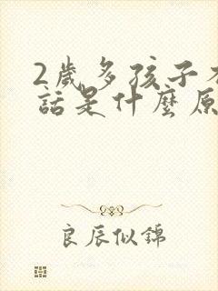 2岁多孩子不说话是什么原因