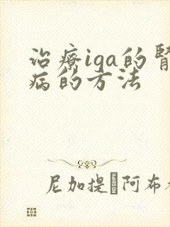 治疗iga的肾病的方法