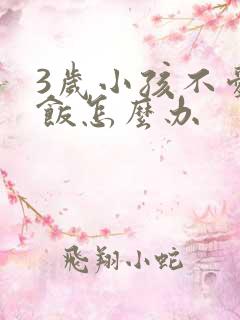 3岁小孩不爱吃饭怎么办