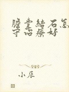 胆囊结石怎样保守治疗好