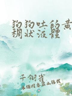 狗狗吐的黄色粘稠状液体