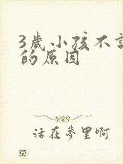 3岁小孩不说话的原因