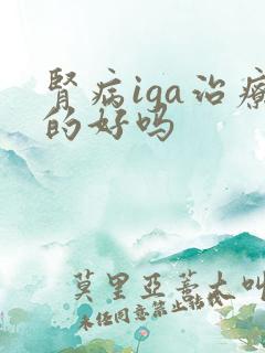 肾病iga治疗的好吗