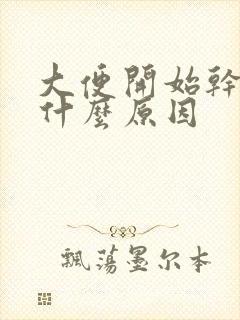 大便开始干燥是什么原因