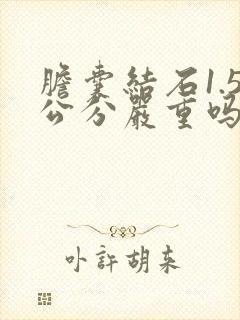 胆囊结石1.5公分严重吗