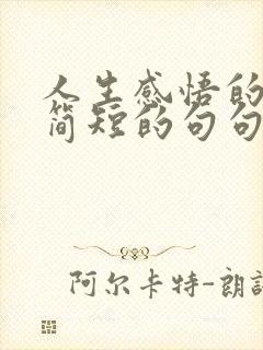 人生感悟的句子简短的句句精辟现实