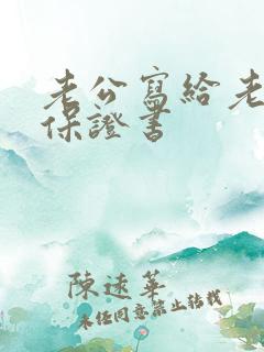 老公写给老婆的保证书