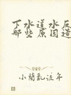 下水道水反流有哪些原因造成的