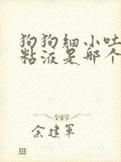 狗狗细小吐白色粘液是哪个阶段