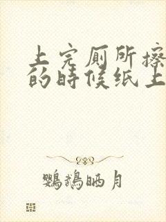 上完厕所擦屁股的时候纸上有血