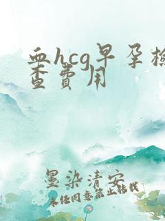 血hcg早孕检查费用