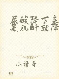 尿酸降下来是不是肌酐就降下来了