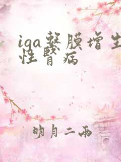 iga系膜增生性肾病