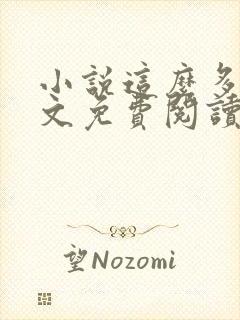 小说这么多年全文免费阅读