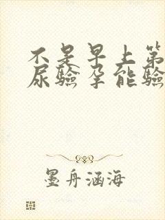 不是早上第一泡尿验孕能验出来吗