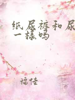 纸尿裤和尿不湿一样吗