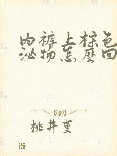 内裤上棕色的分泌物怎么回事