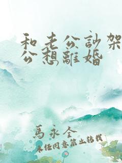 和老公吵架了老公想离婚