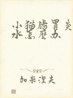 小猫肠胃炎吐黄水怎么办