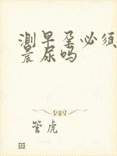 测早孕必须要用晨尿吗