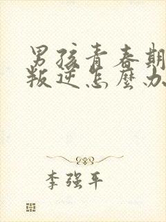 男孩青春期特别叛逆怎么办