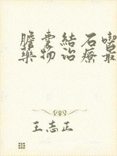 胆囊结石吃什么药物治疗最好