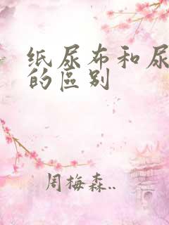 纸尿布和尿不湿的区别