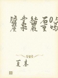 胆囊结石0.5厘米严重吗