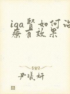 iga肾如何治疗有效果