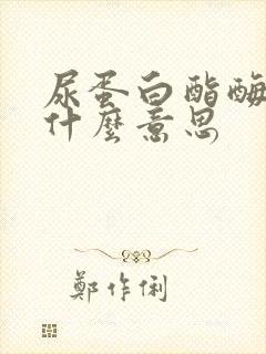 尿蛋白酯酶1+什么意思