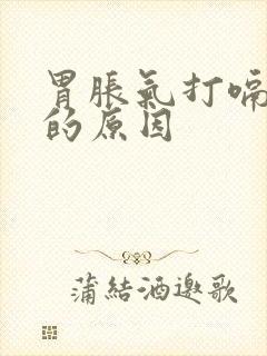 胃胀气打嗝反酸的原因