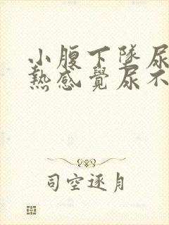 小腹下坠尿道灼热感觉尿不尽