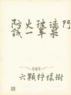 防火玻璃门多少钱一平米